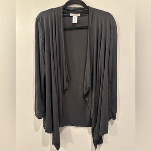 Barefoot Dreams CozyChic Lite Open Wrap Cardigan Black S
